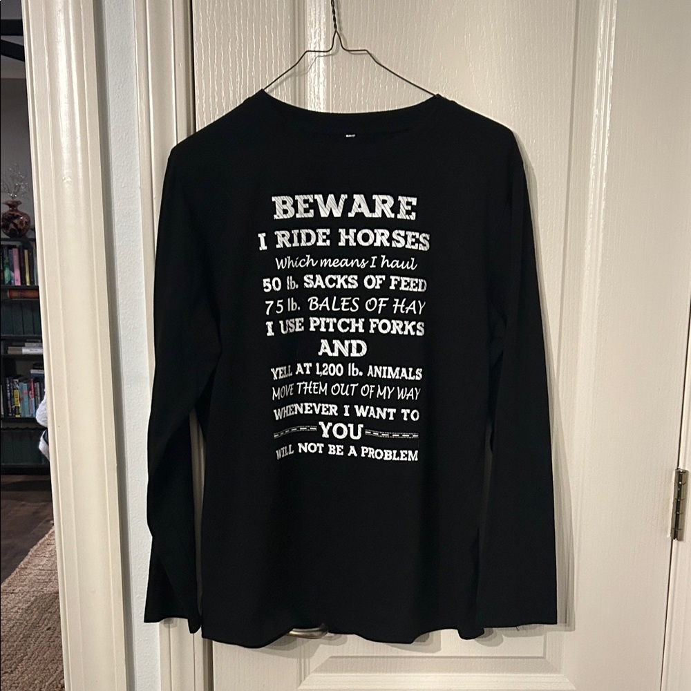 Black Long Sleeve Graphic Tee